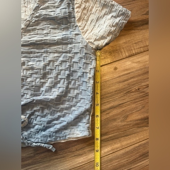 LA + IMAGE Two Piece Outfit, Short Sleeve Tummy Control Crop Top High Waist Sz M - Picture 6 of 7